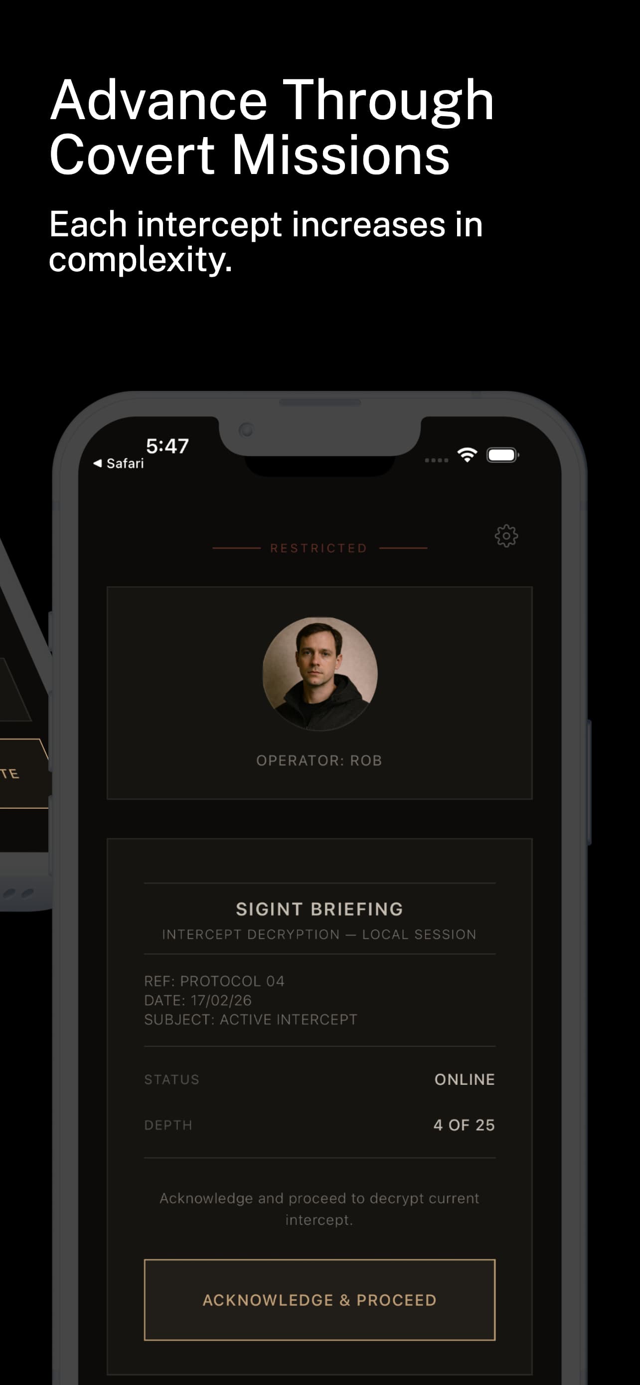 Cipherops Mobile Game screenshot